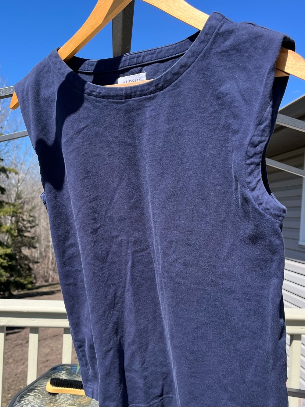 Hudson North Navy Organic CottonCrewneck Tank